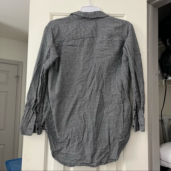 Madewell Black and White Flannel Button Down Shirt - Picture 4 of 4